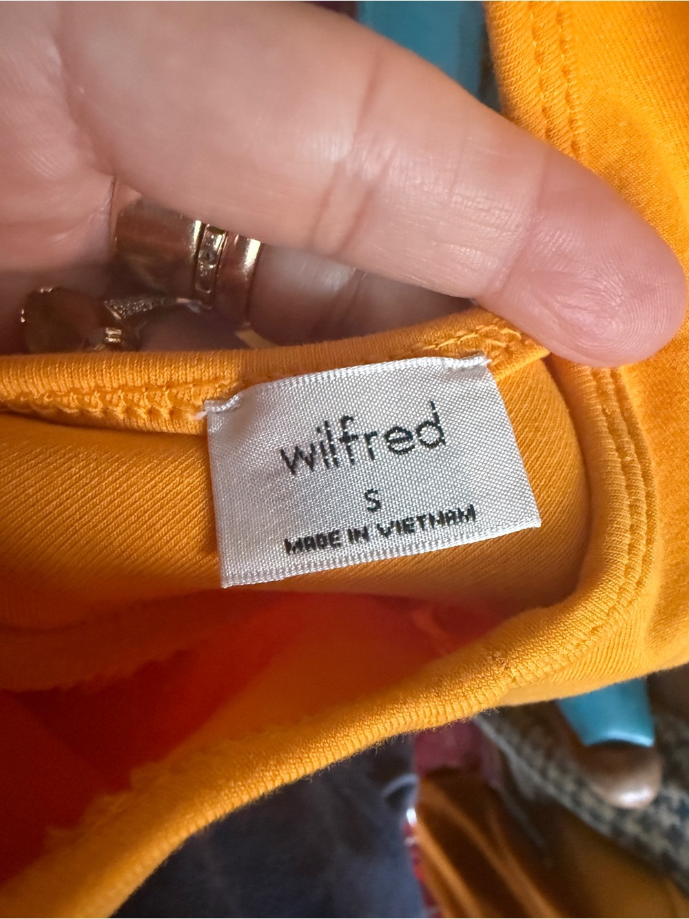 Wilfred Sleeveless Yellow-Orange Pleated Midi Dress - Picture 7 of 8